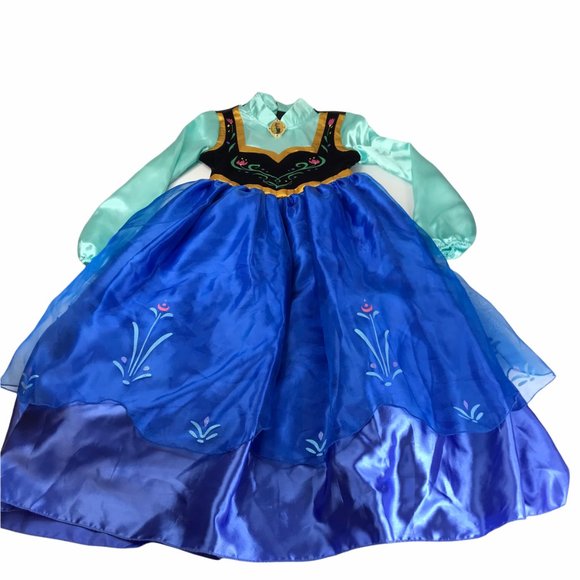 Halloween Costume Girl's Kid / Youth FROZEN Princess Anna Blue Full Tulle Skirt. - Picture 9 of 16